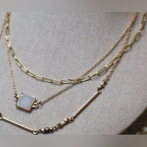 Layered gold choker necklace